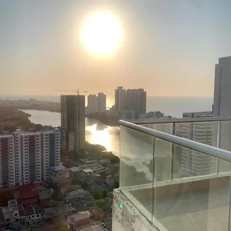 Increible Vista Apto 3 Hab Cera Al Mar Cartagena